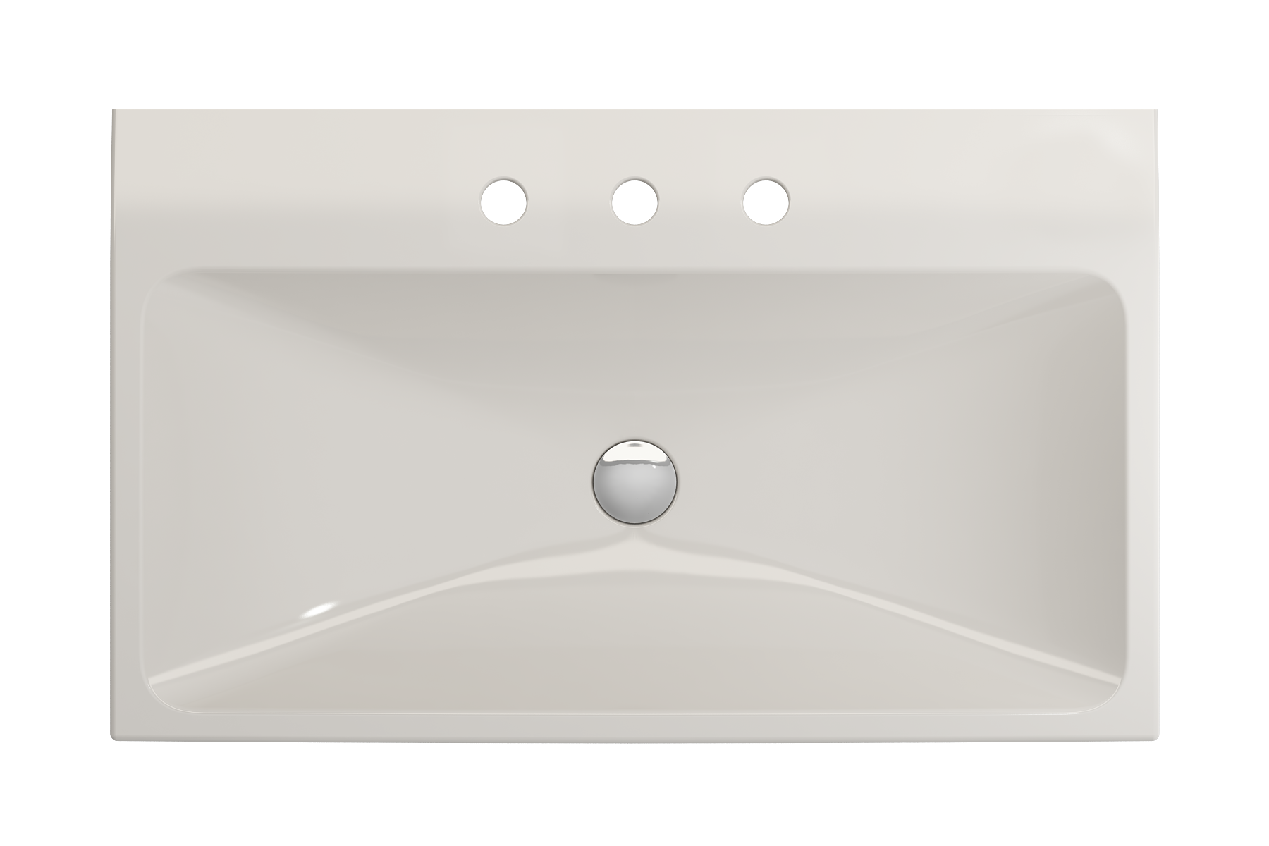 Scala Arch Wall-Mounted Sink Fireclay 32 in. 3-Hole 1078