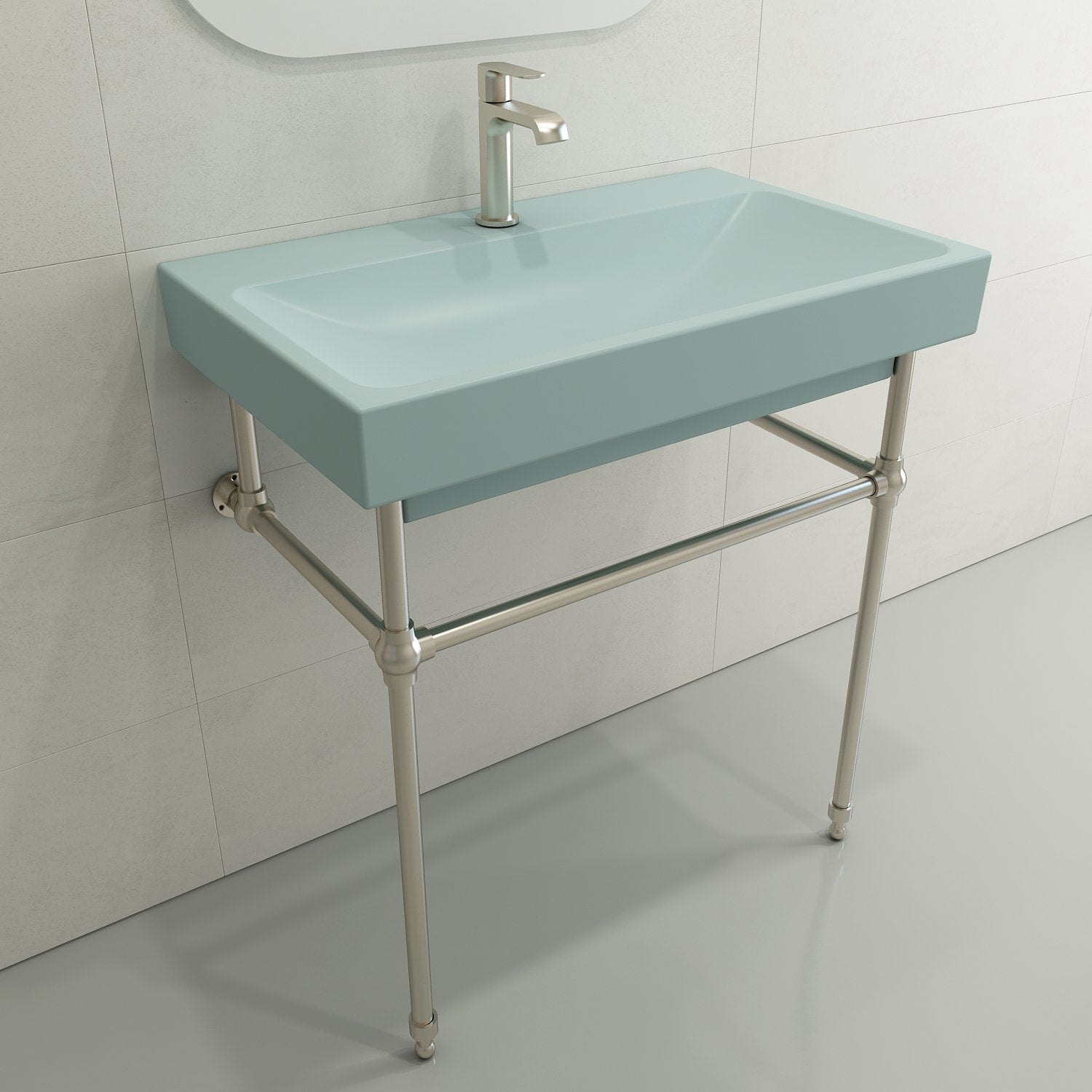 Scala Arch Wall-Mounted Sink Fireclay 32 in. 1-Hole 1078