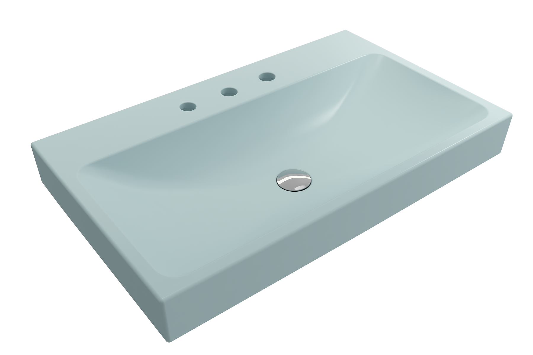 Scala Arch Wall-Mounted Sink Fireclay 32 in. 3-Hole 1078