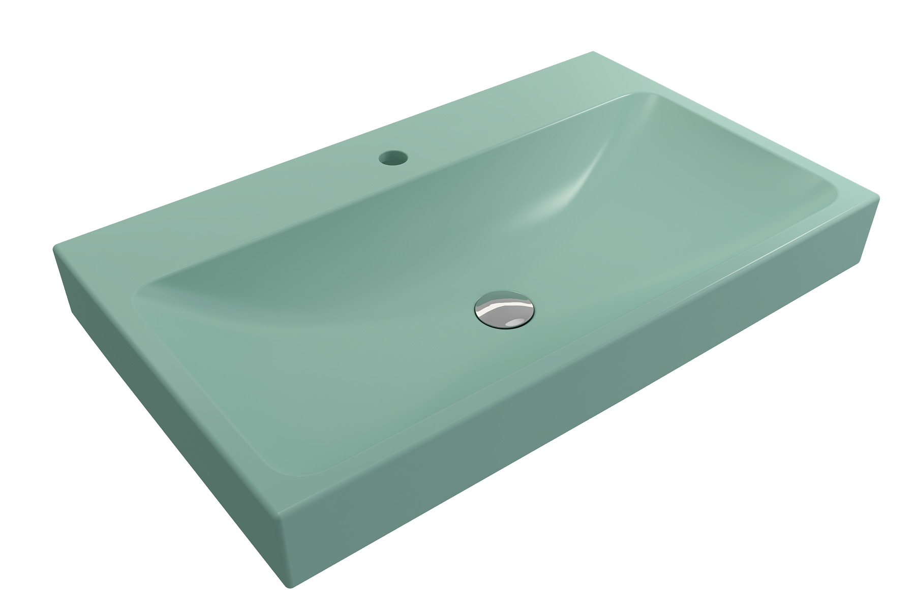 Scala Arch Wall-Mounted Sink Fireclay 32 in. 1-Hole 1078