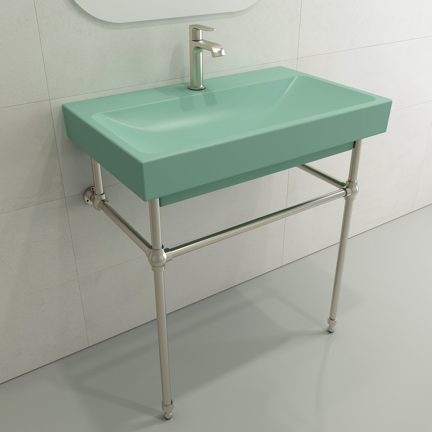 Scala Arch Wall-Mounted Sink Fireclay 32 in. 1-Hole 1078