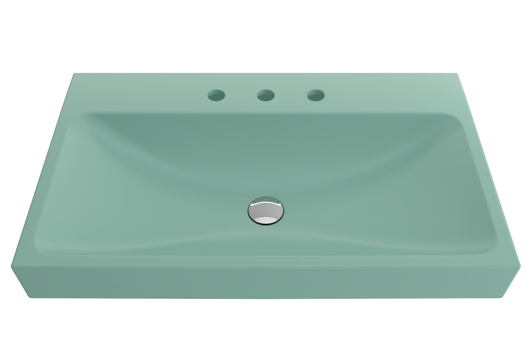 Scala Arch Wall-Mounted Sink Fireclay 32 in. 3-Hole 1078