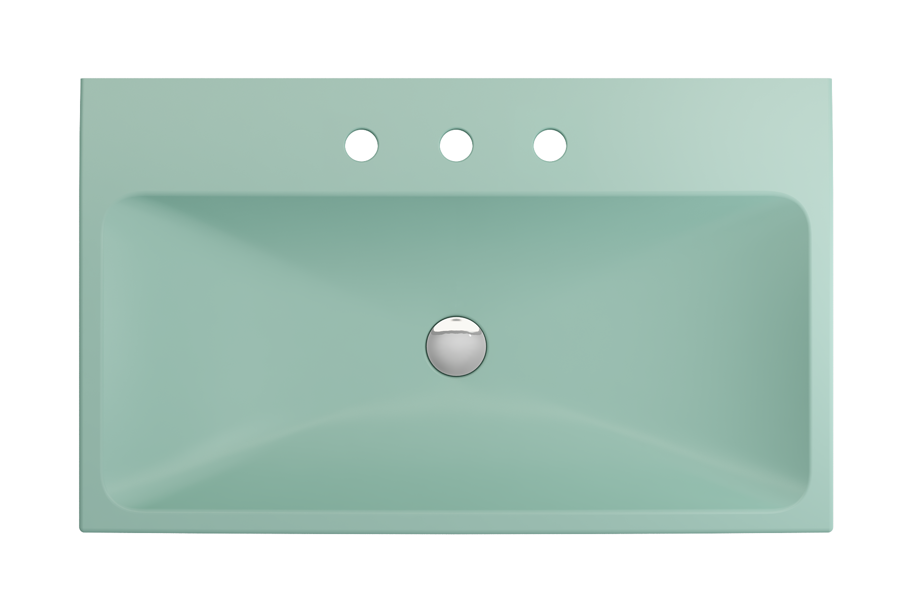 Scala Arch Wall-Mounted Sink Fireclay 32 in. 3-Hole 1078