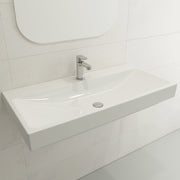 Scala Arch Wall-Mounted Sink Fireclay 39.75 in. 1-Hole 1079
