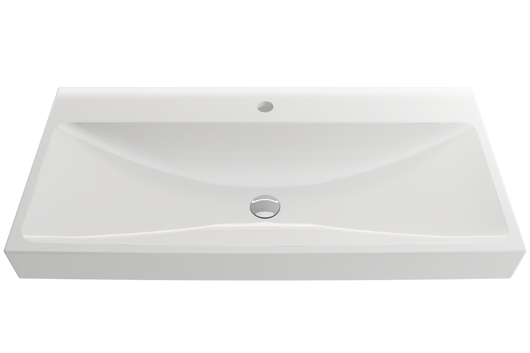 Scala Arch Wall-Mounted Sink Fireclay 39.75 in. 1-Hole 1079
