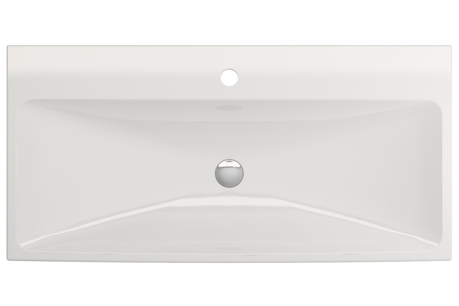 Scala Arch Wall-Mounted Sink Fireclay 39.75 in. 1-Hole 1079