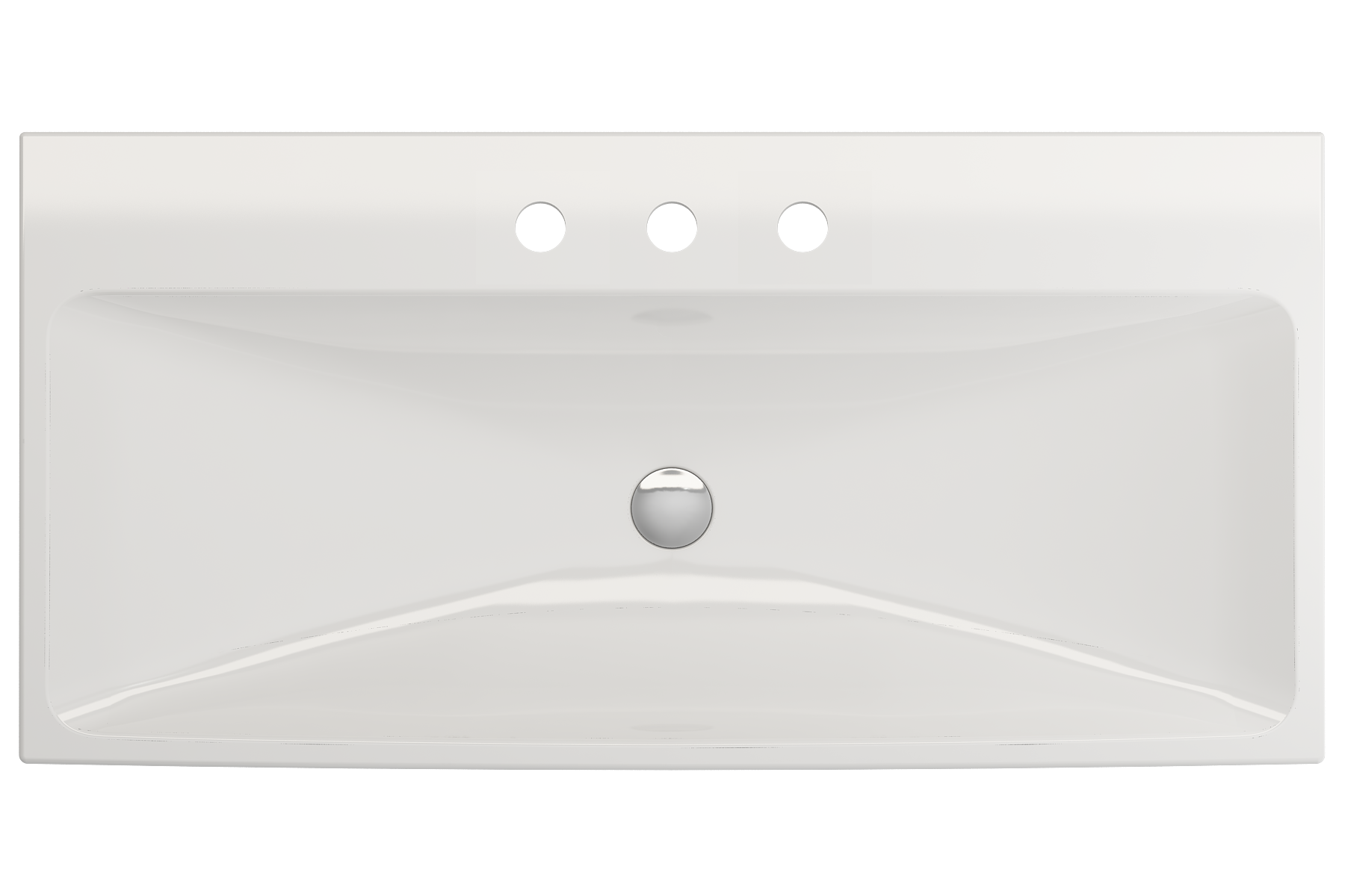 Scala Arch Wall-Mounted Sink Fireclay 39.75 in. 3-Hole 1079
