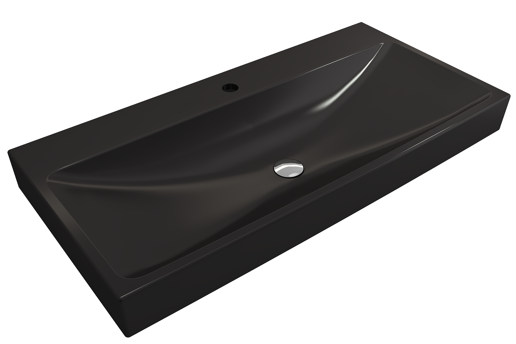 Scala Arch Wall-Mounted Sink Fireclay 39.75 in. 1-Hole 1079