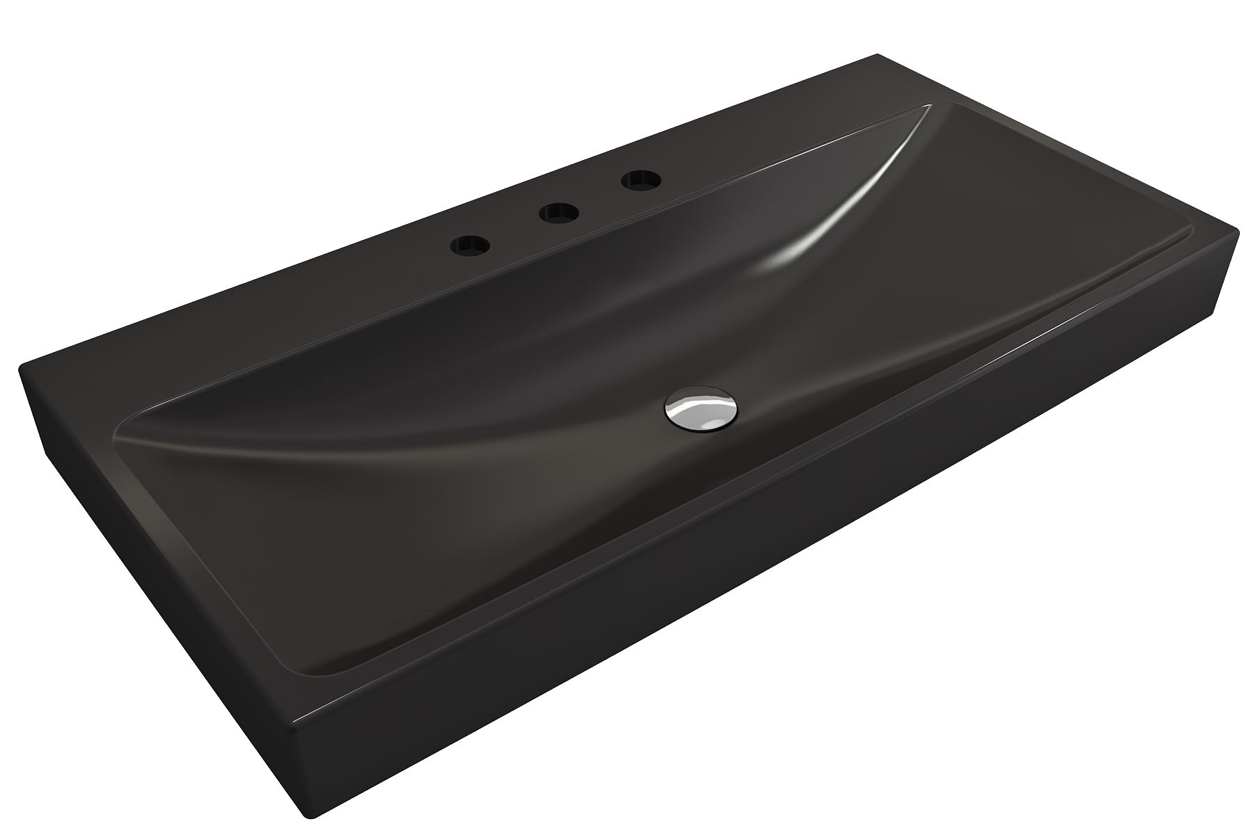 Scala Arch Wall-Mounted Sink Fireclay 39.75 in. 3-Hole 1079