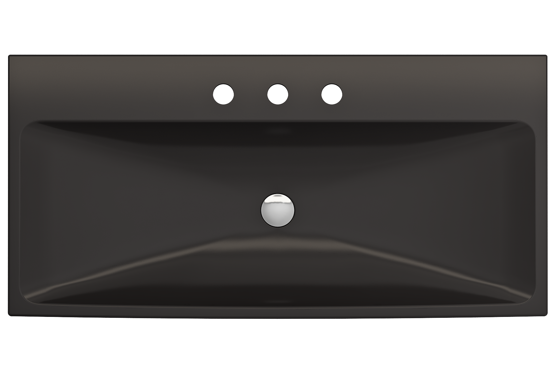 Scala Arch Wall-Mounted Sink Fireclay 39.75 in. 3-Hole 1079
