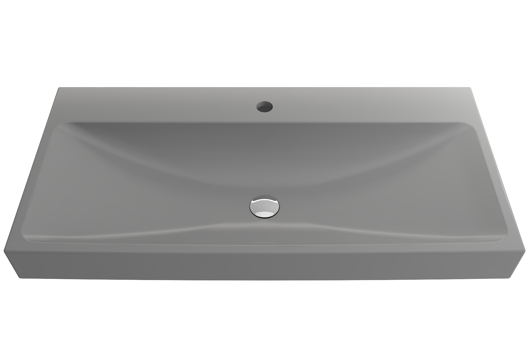 Scala Arch Wall-Mounted Sink Fireclay 39.75 in. 1-Hole 1079
