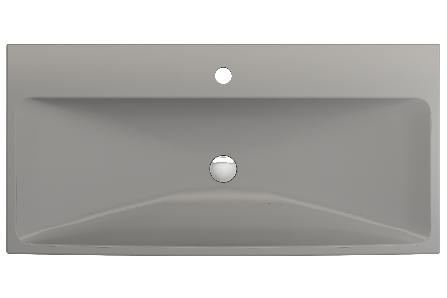 Scala Arch Wall-Mounted Sink Fireclay 39.75 in. 1-Hole 1079