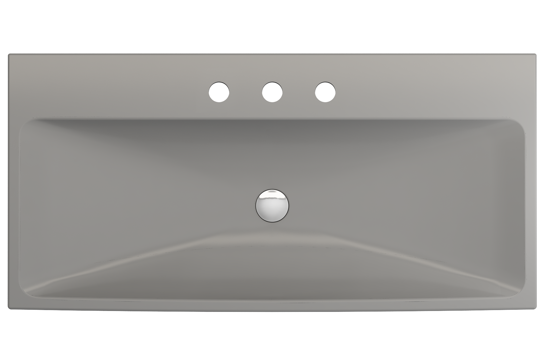 Scala Arch Wall-Mounted Sink Fireclay 39.75 in. 3-Hole 1079