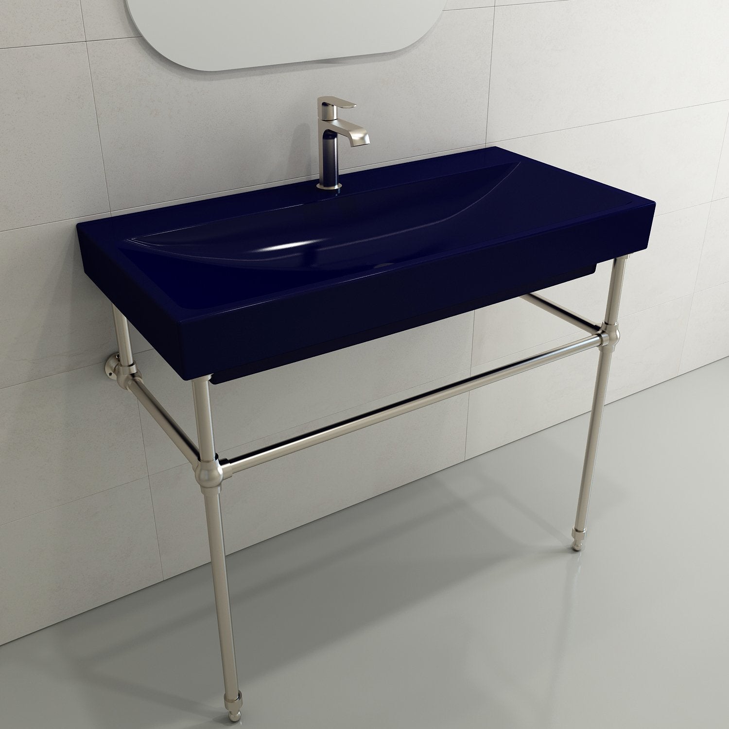 Scala Arch Wall-Mounted Sink Fireclay 39.75 in. 1-Hole 1079