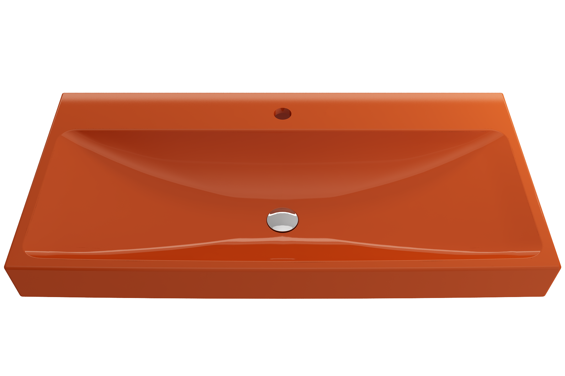 Scala Arch Wall-Mounted Sink Fireclay 39.75 in. 1-Hole 1079