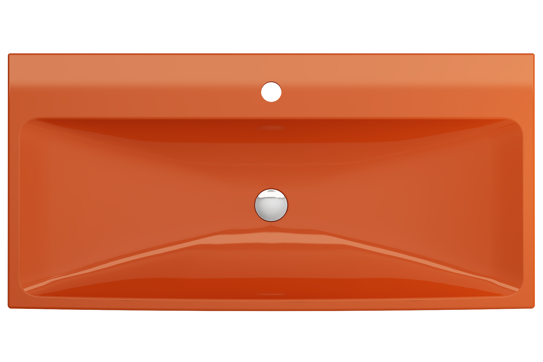 Scala Arch Wall-Mounted Sink Fireclay 39.75 in. 1-Hole 1079