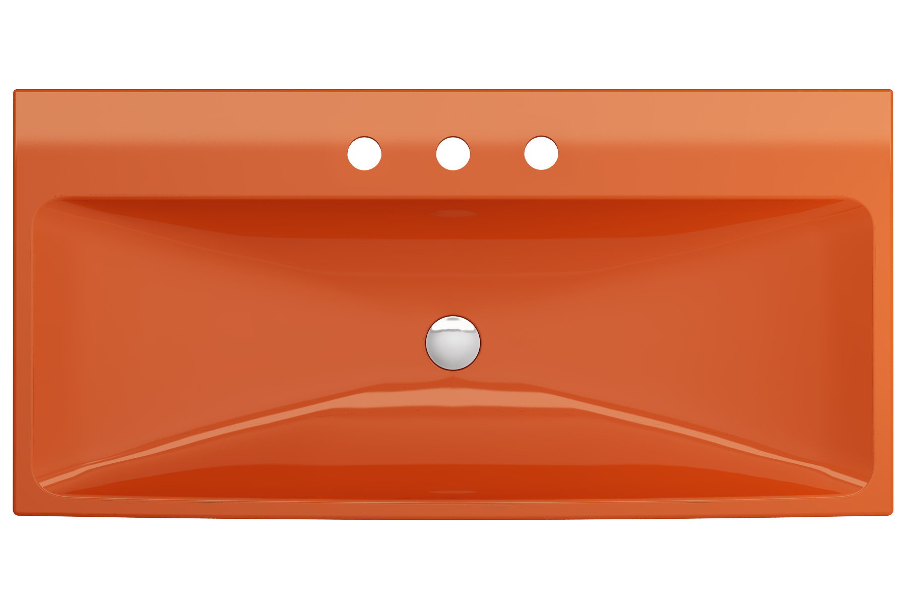 Scala Arch Wall-Mounted Sink Fireclay 39.75 in. 3-Hole 1079
