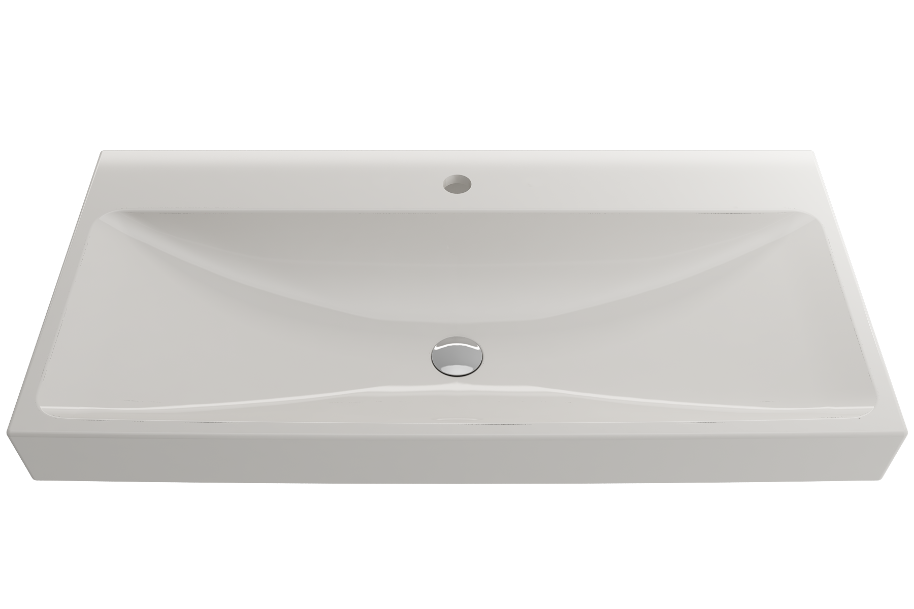 Scala Arch Wall-Mounted Sink Fireclay 39.75 in. 1-Hole 1079