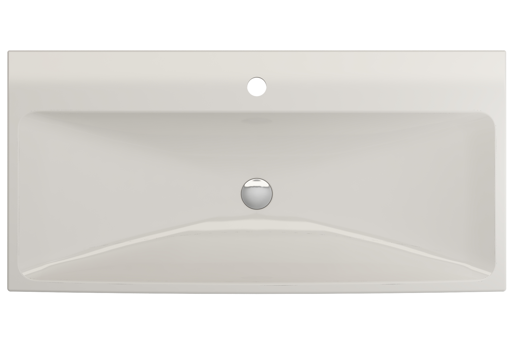 Scala Arch Wall-Mounted Sink Fireclay 39.75 in. 1-Hole 1079