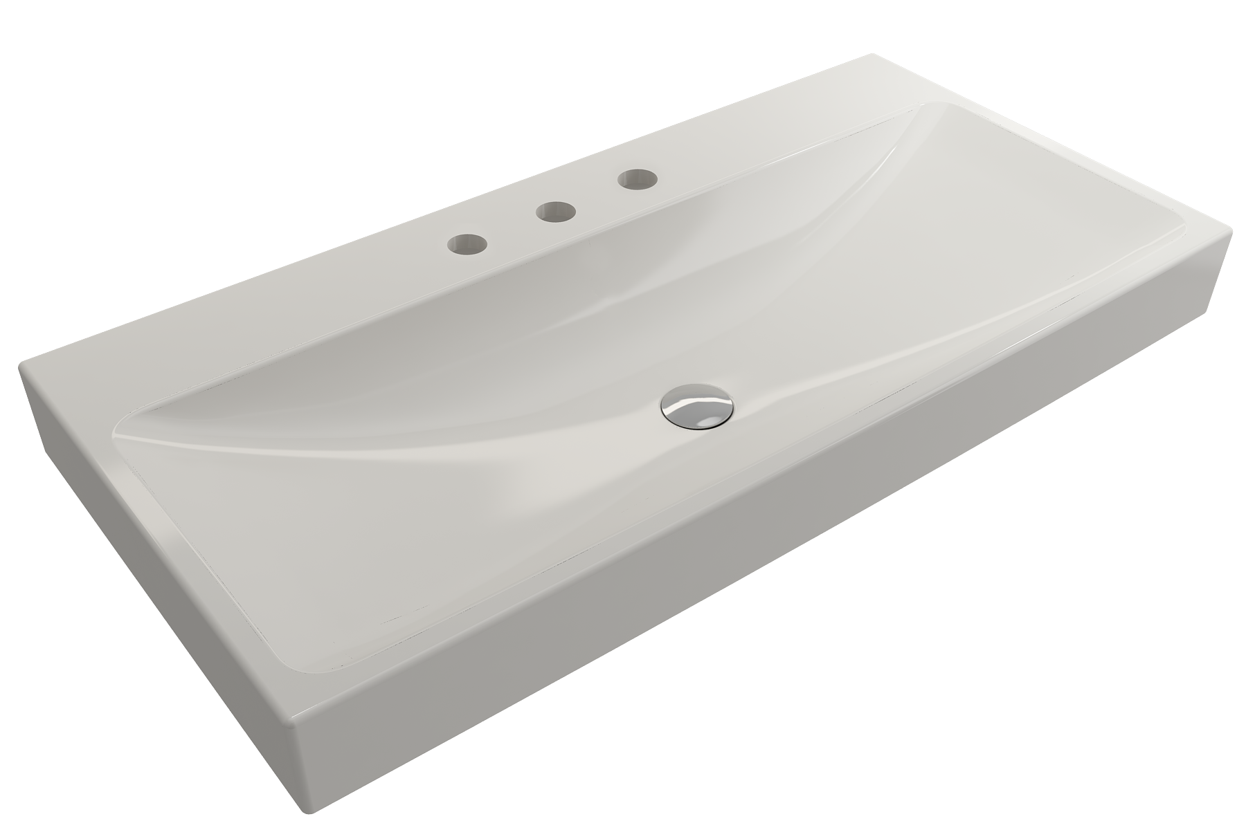 Scala Arch Wall-Mounted Sink Fireclay 39.75 in. 3-Hole 1079