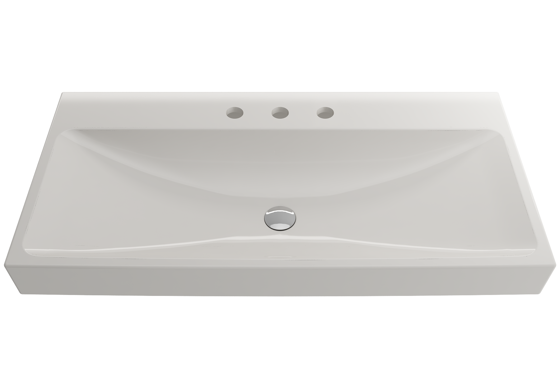 Scala Arch Wall-Mounted Sink Fireclay 39.75 in. 3-Hole 1079