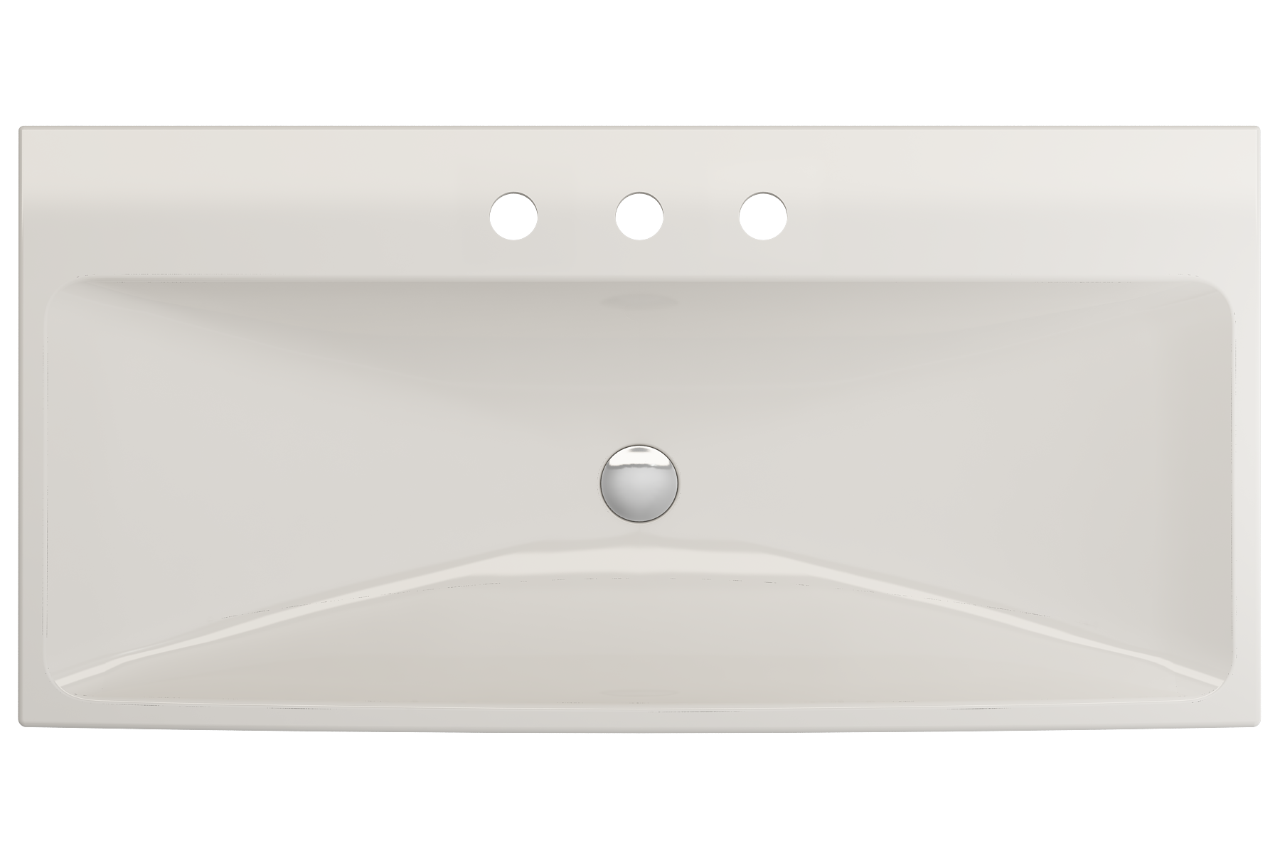 Scala Arch Wall-Mounted Sink Fireclay 39.75 in. 3-Hole 1079