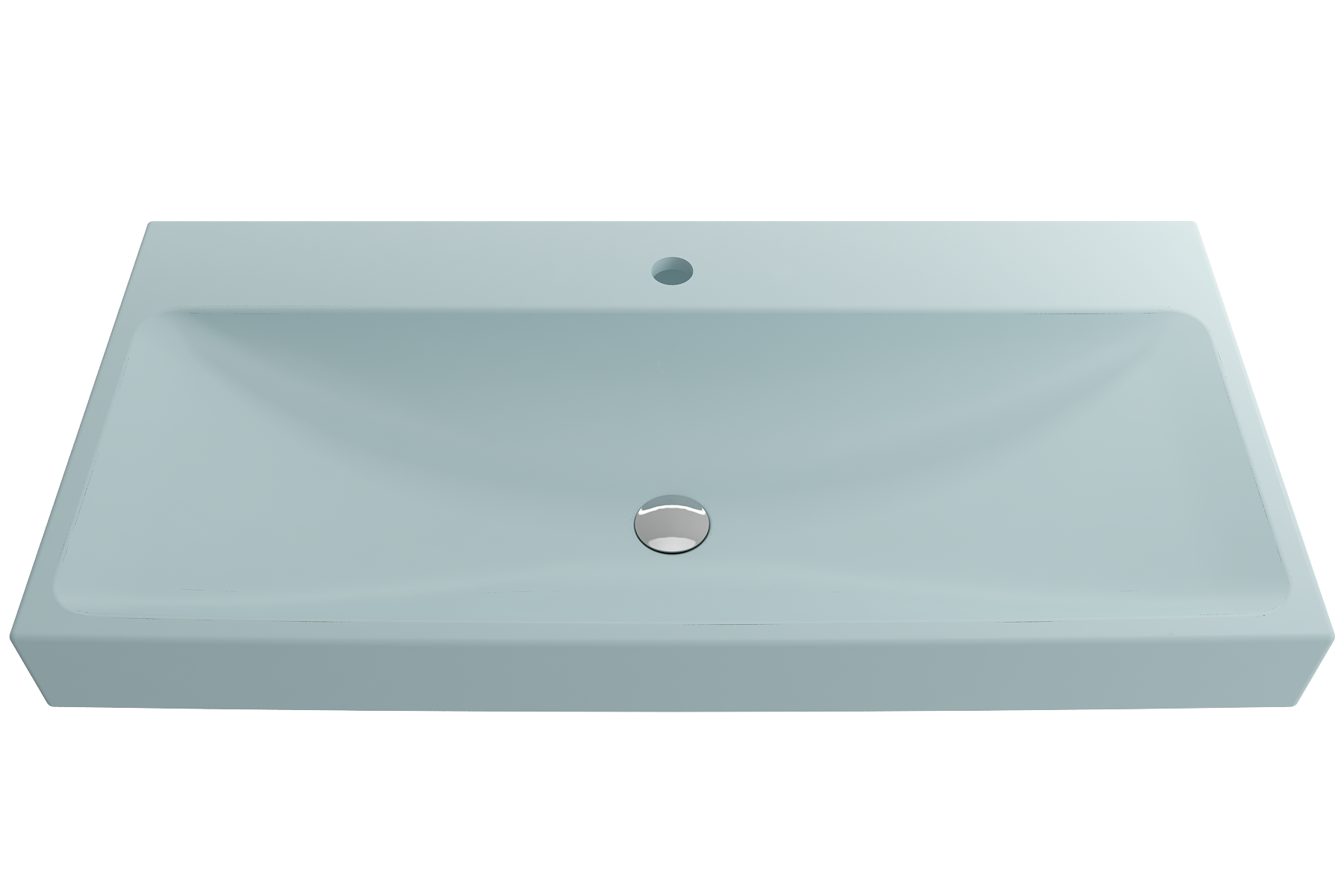Scala Arch Wall-Mounted Sink Fireclay 39.75 in. 1-Hole 1079
