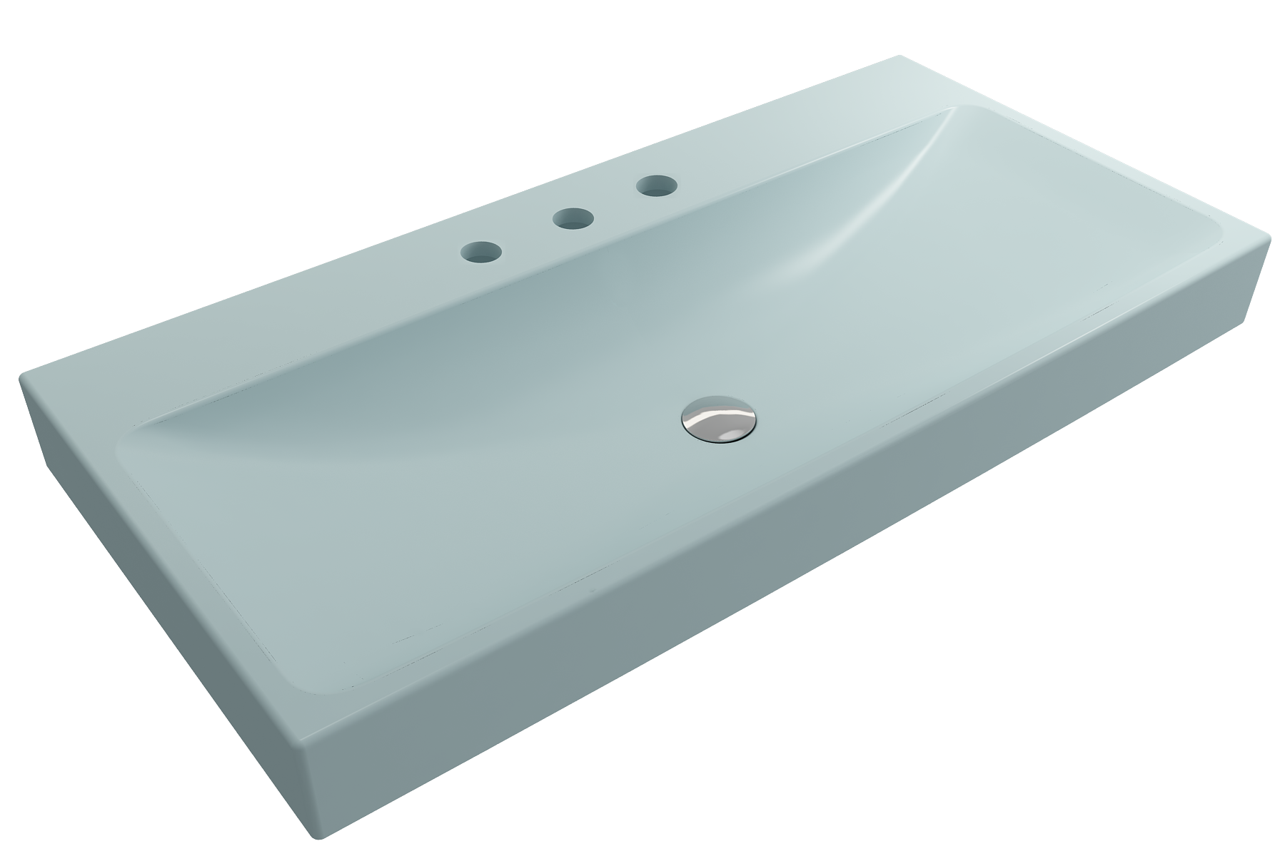 Scala Arch Wall-Mounted Sink Fireclay 39.75 in. 3-Hole 1079