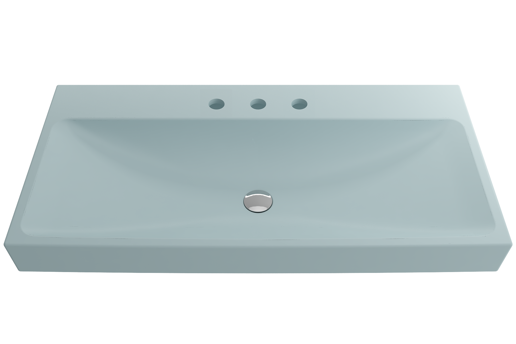 Scala Arch Wall-Mounted Sink Fireclay 39.75 in. 3-Hole 1079