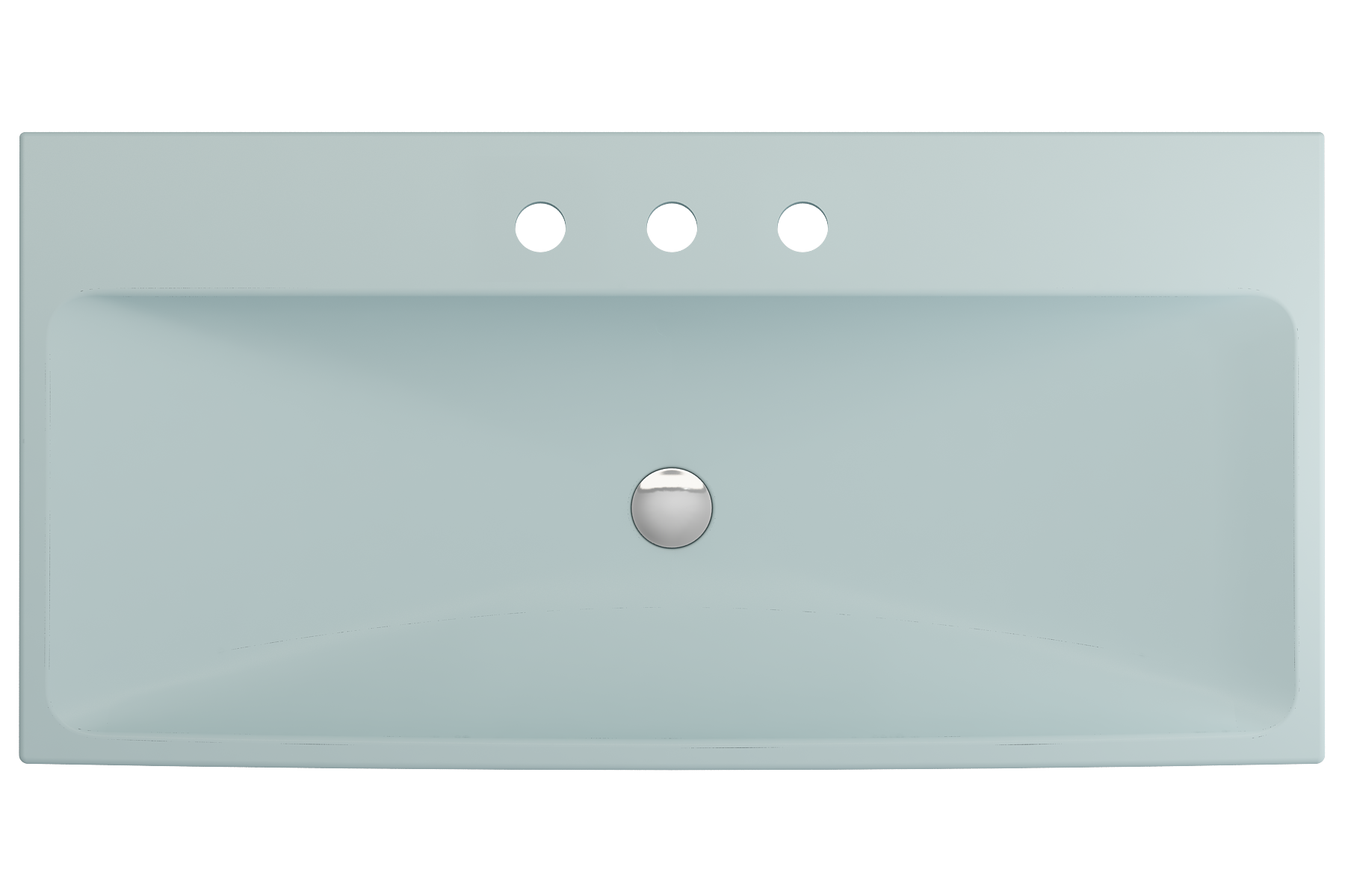 Scala Arch Wall-Mounted Sink Fireclay 39.75 in. 3-Hole 1079
