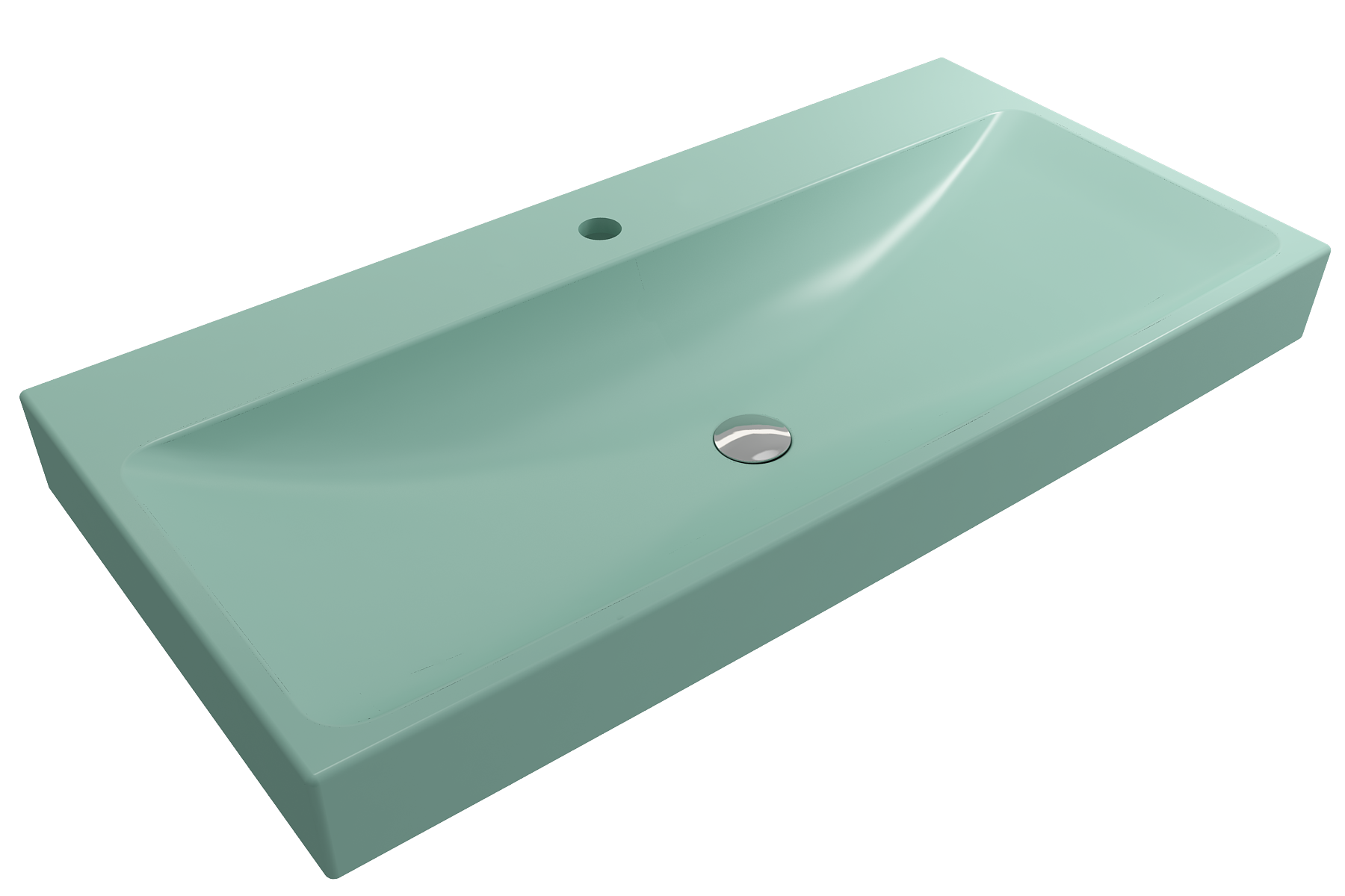 Scala Arch Wall-Mounted Sink Fireclay 39.75 in. 1-Hole 1079