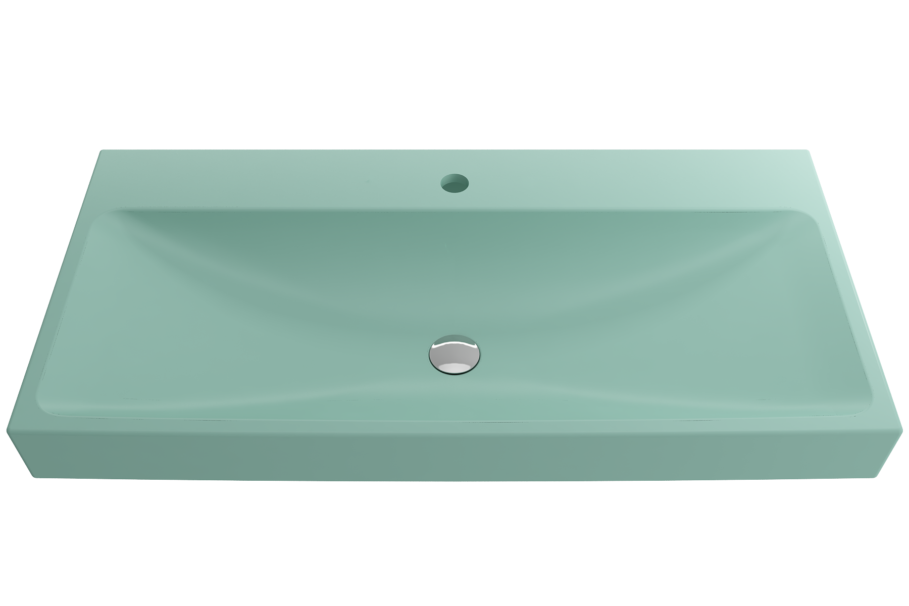 Scala Arch Wall-Mounted Sink Fireclay 39.75 in. 1-Hole 1079