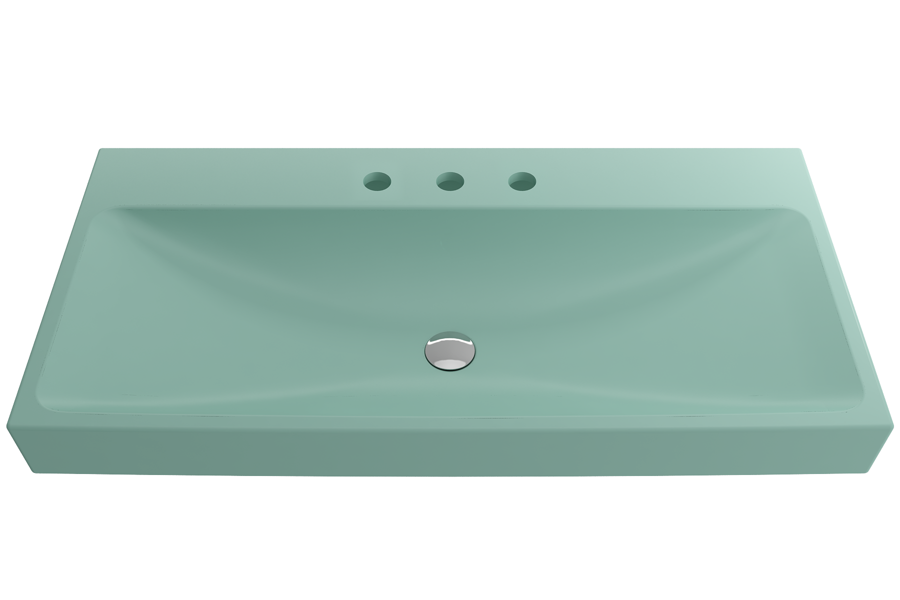 Scala Arch Wall-Mounted Sink Fireclay 39.75 in. 3-Hole 1079