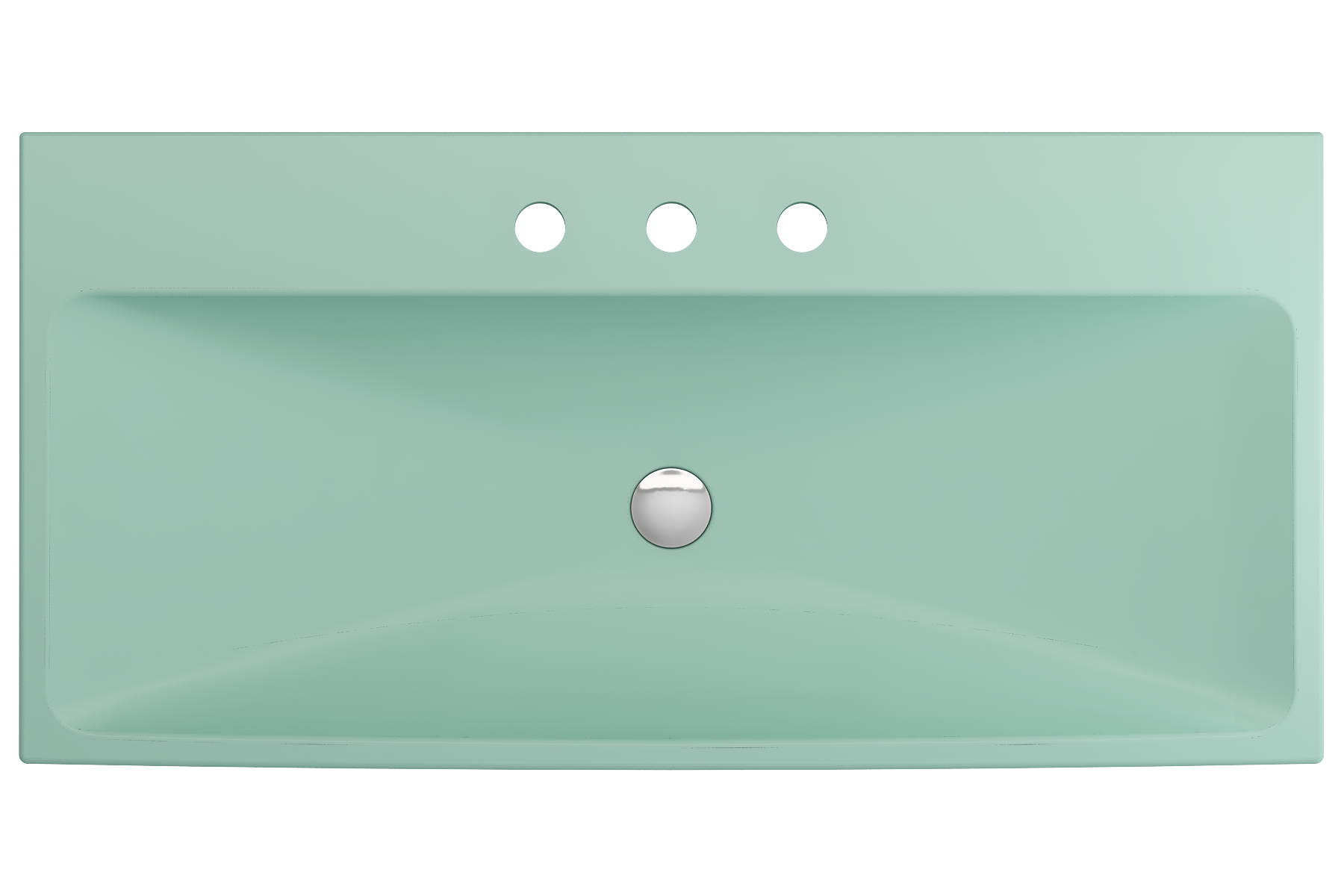 Scala Arch Wall-Mounted Sink Fireclay 39.75 in. 3-Hole 1079