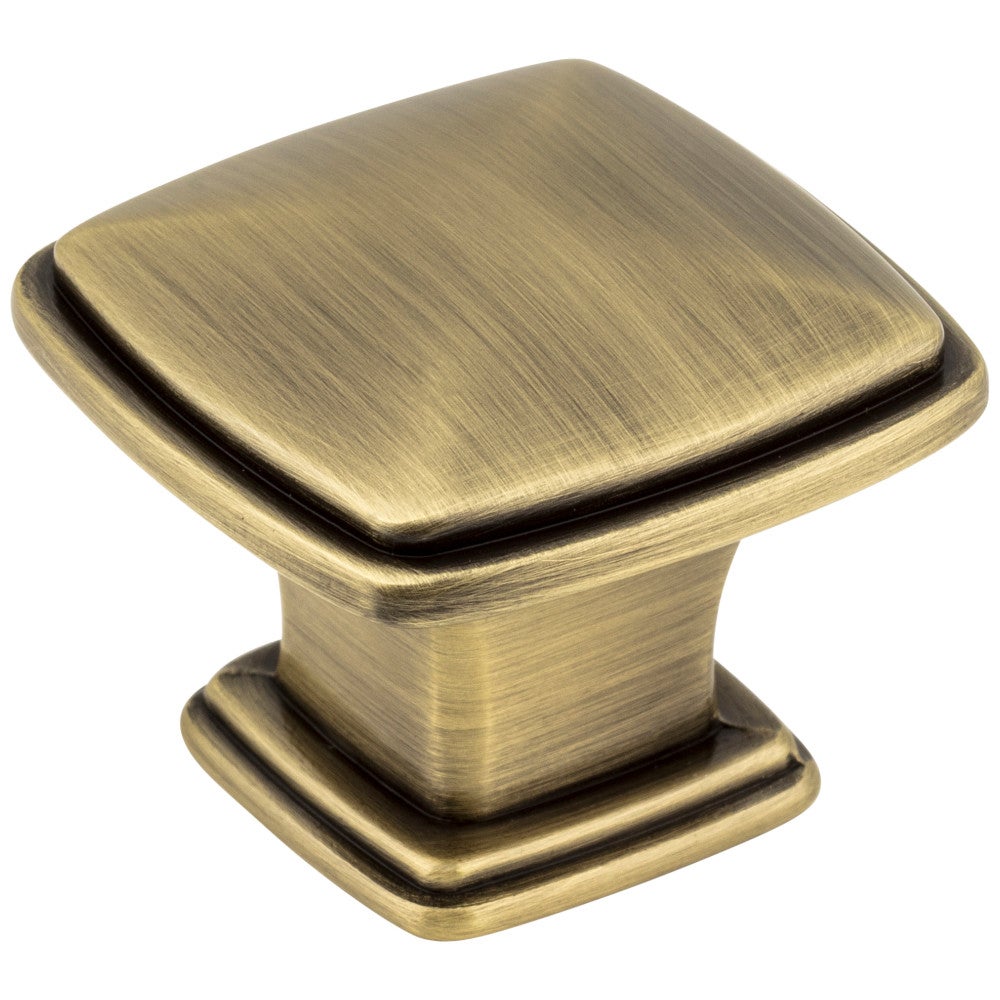 Hardware Resources 1-1/4" Overall Length Satin Nickel Square Milan 1 Cabinet Knob