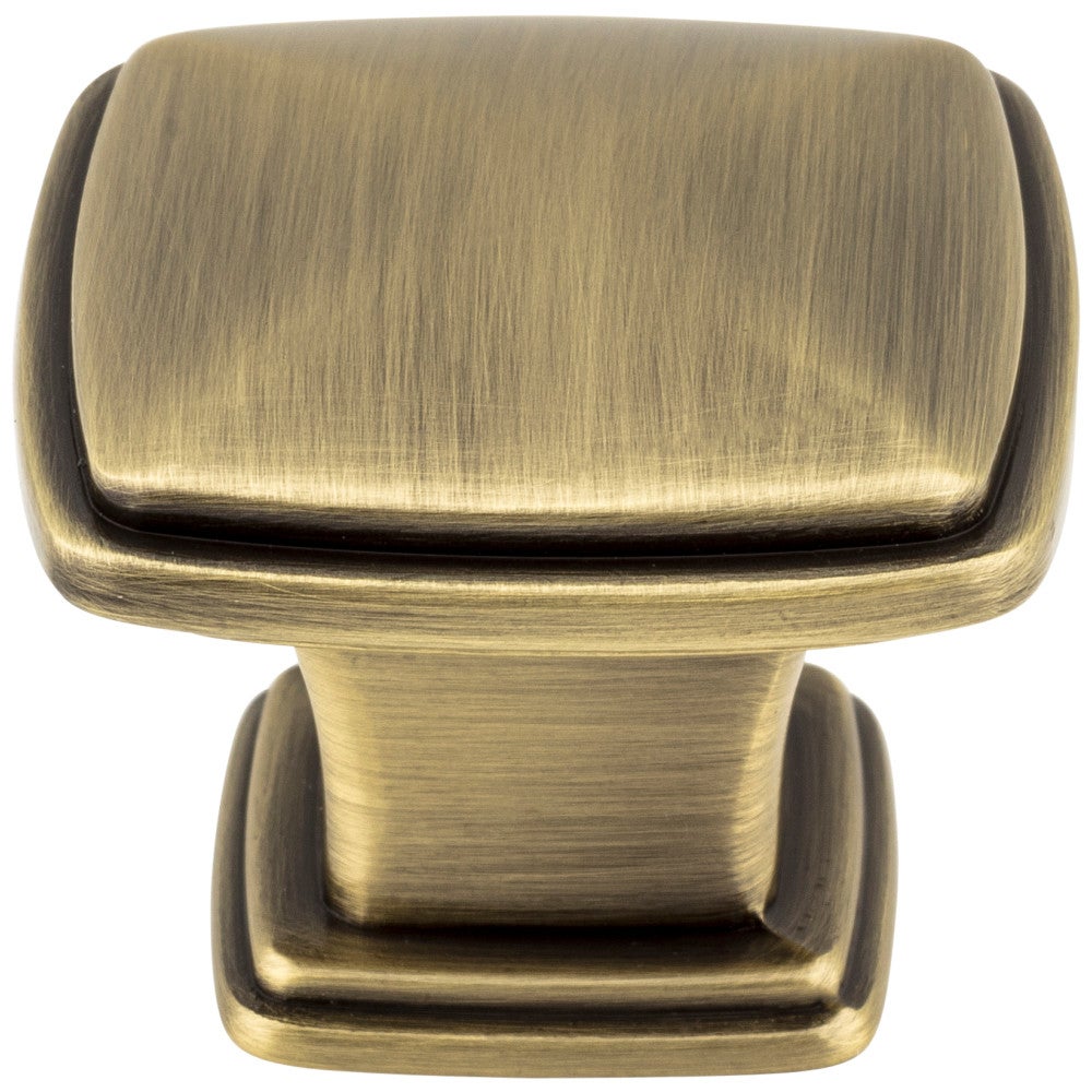 Hardware Resources 1-1/4" Overall Length Satin Nickel Square Milan 1 Cabinet Knob