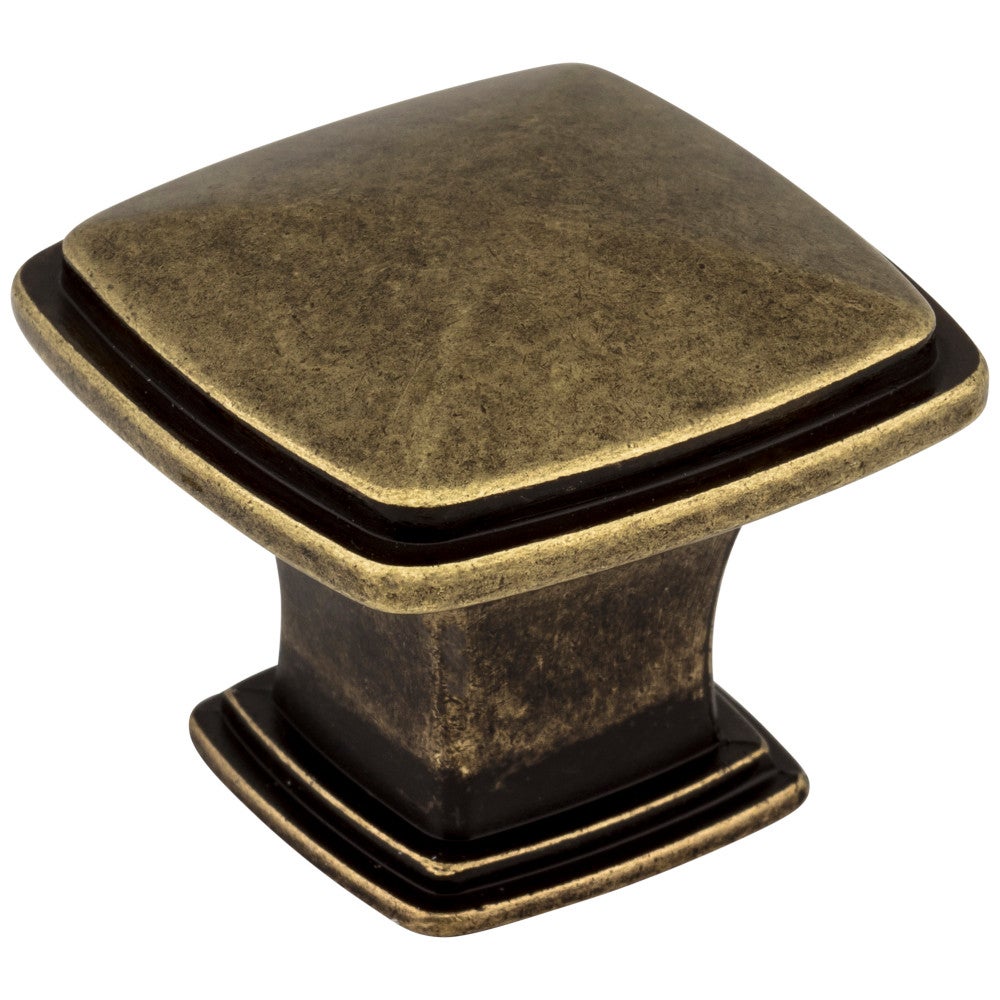 Hardware Resources 1-1/4" Overall Length Satin Nickel Square Milan 1 Cabinet Knob