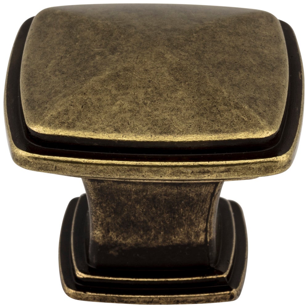 Hardware Resources 1-1/4" Overall Length Satin Nickel Square Milan 1 Cabinet Knob