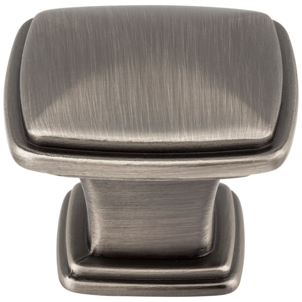 Hardware Resources 1-1/4" Overall Length Satin Nickel Square Milan 1 Cabinet Knob
