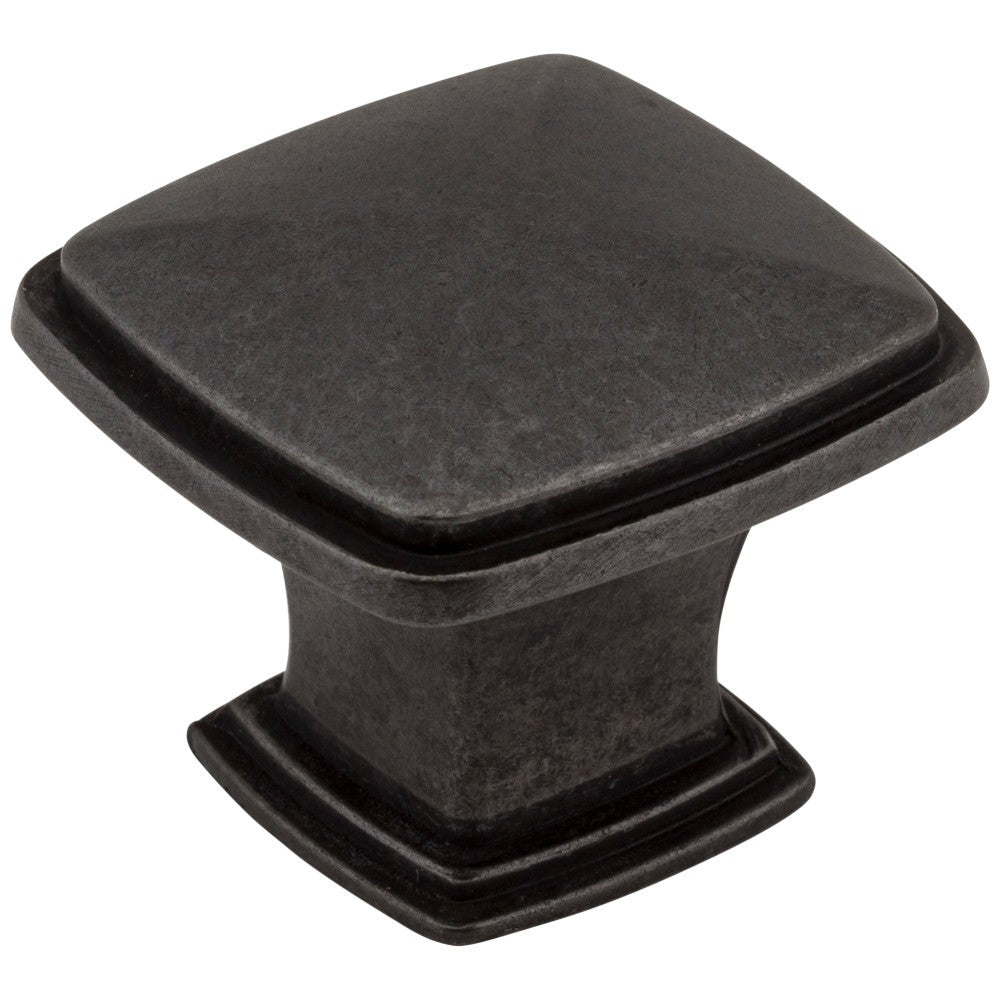 Hardware Resources 1-1/4" Overall Length Satin Nickel Square Milan 1 Cabinet Knob