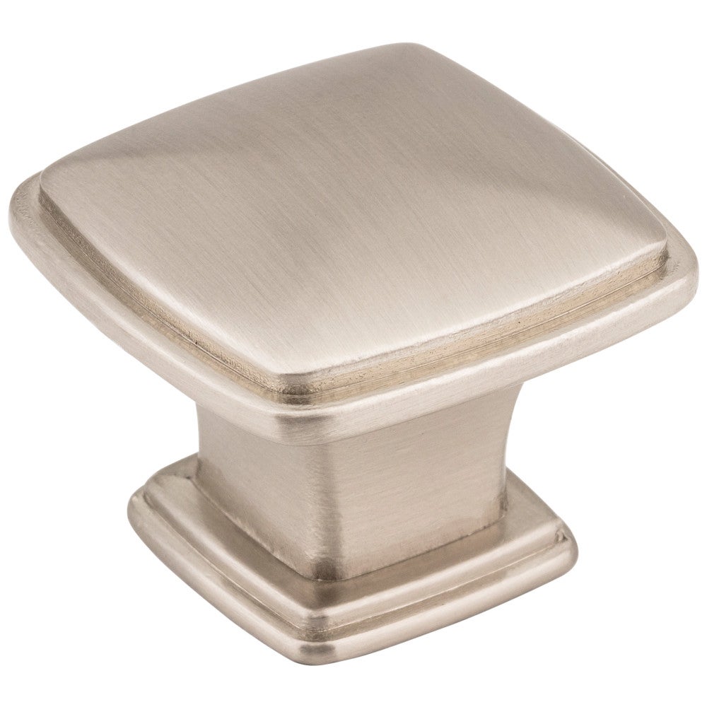 Hardware Resources 1-1/4" Overall Length Satin Nickel Square Milan 1 Cabinet Knob