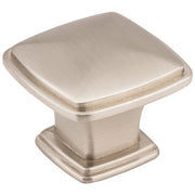 Hardware Resources 1-1/4" Overall Length Satin Nickel Square Milan 1 Cabinet Knob
