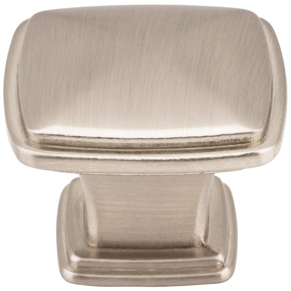 Hardware Resources 1-1/4" Overall Length Satin Nickel Square Milan 1 Cabinet Knob