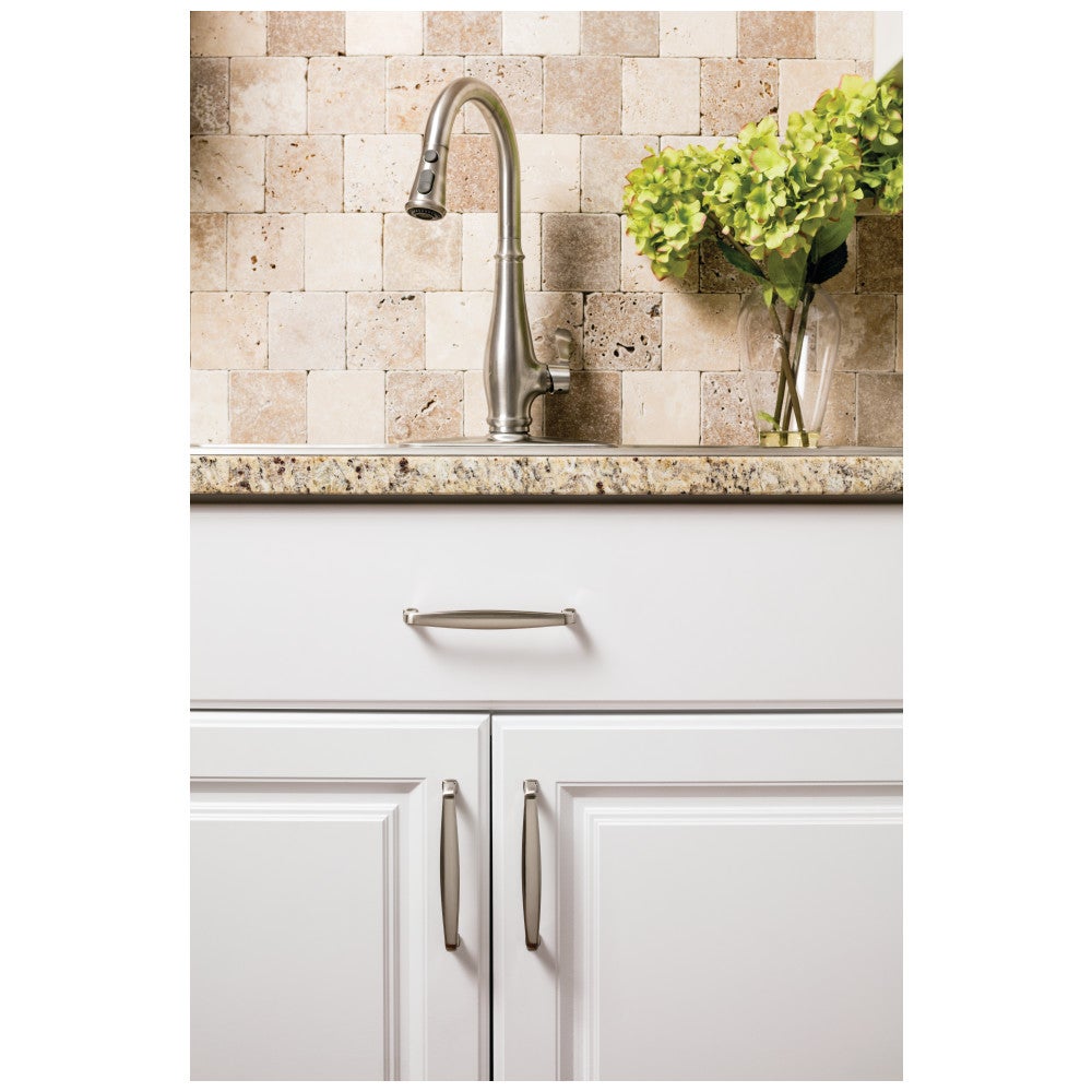 Hardware Resources 96 mm Center-to-Center Satin Nickel Square Milan 1 Cabinet Pull