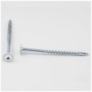 Hardware Resources #10 x 3" White Square/Phillips Drive Type 17 Coarse Thread Standard Round Washer Head Screw Sold by the Keg