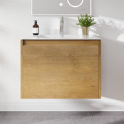 Eviva Madeira Wall Mount Bath Vanity with Acrylic Top and Integrated Sink (20"-48")