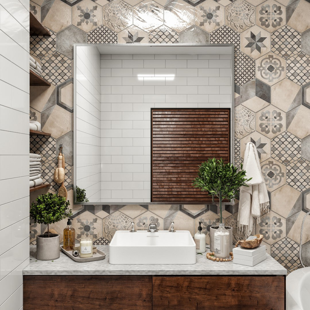 Eviva Sax Metal Framed Mirror
