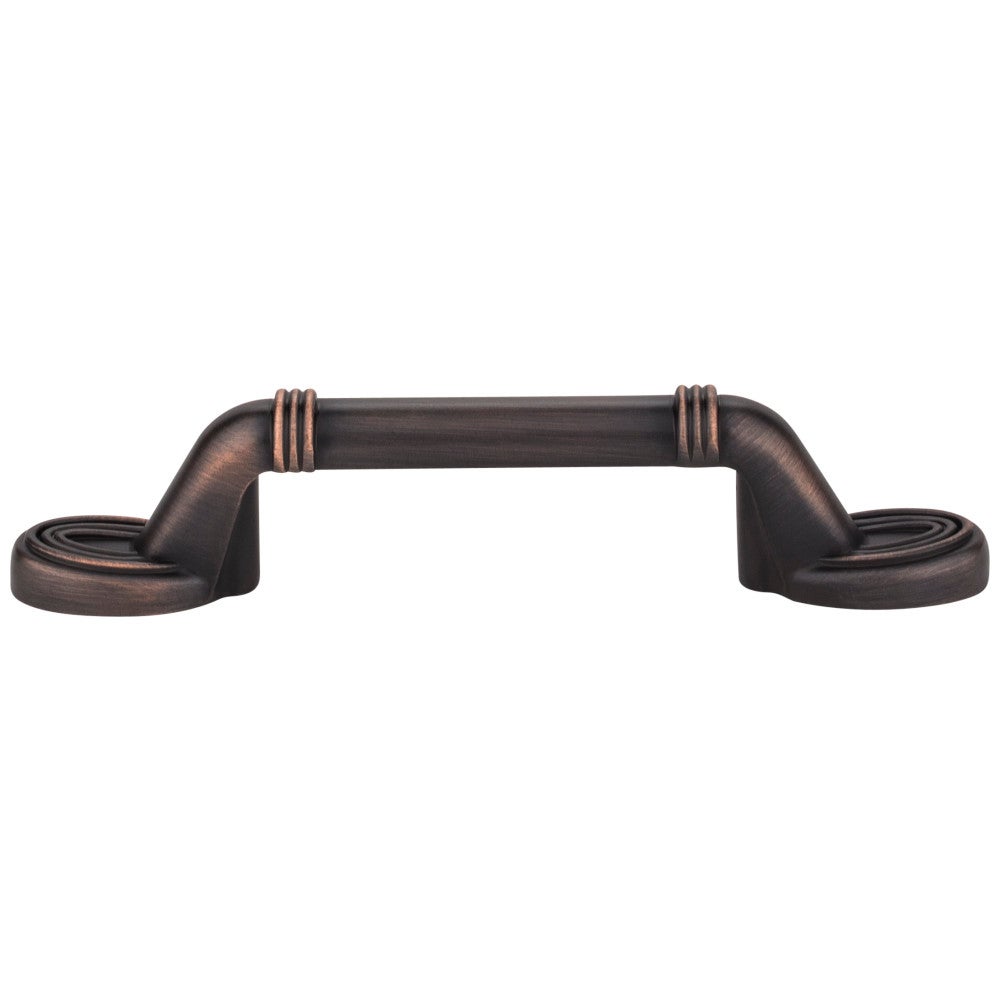 Hardware Resources 3" Center-to-Center Satin Nickel Ringed Detail Vienna Cabinet Pull