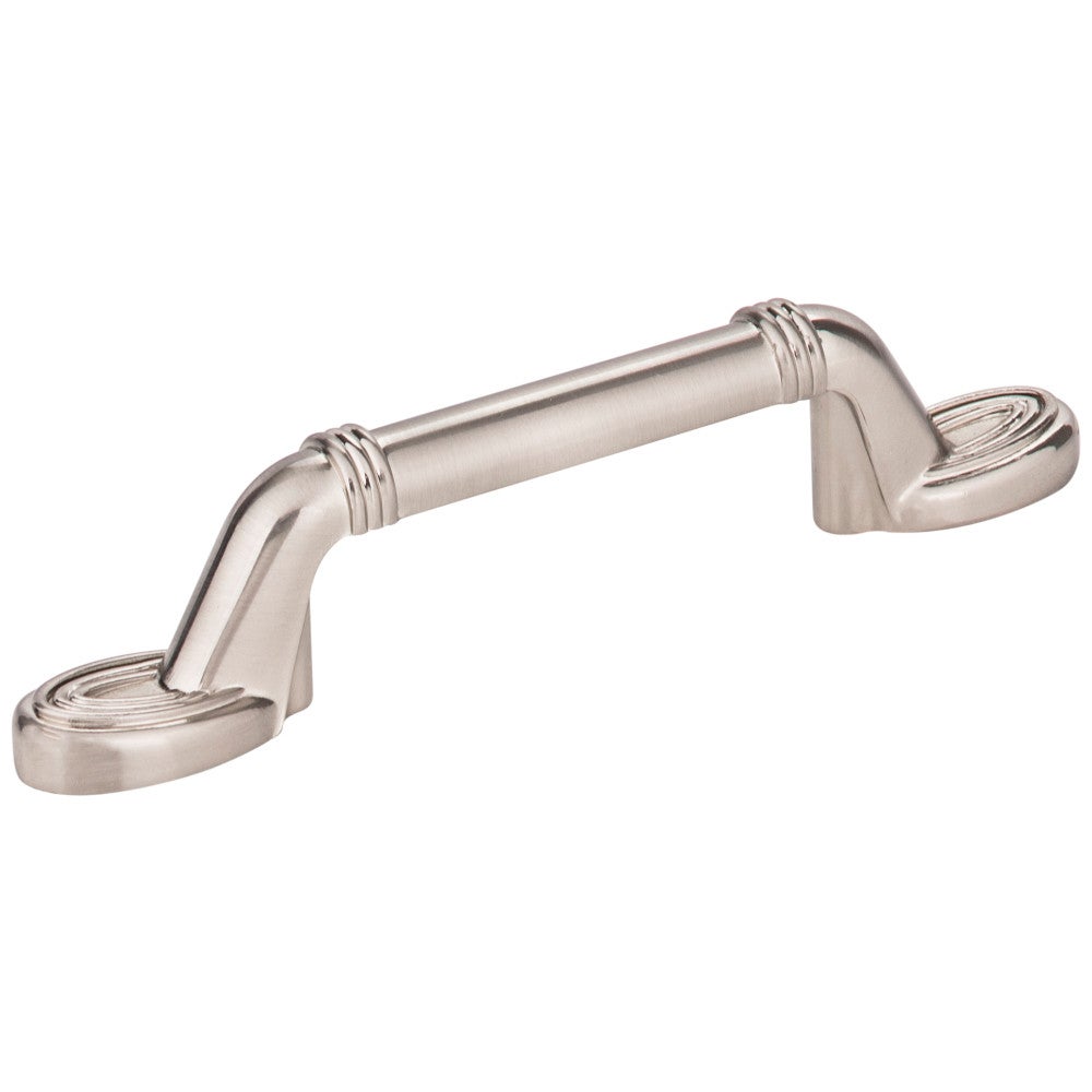 Hardware Resources 3" Center-to-Center Satin Nickel Ringed Detail Vienna Cabinet Pull