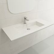 Ravenna Wall-Mounted Sink Fireclay 40.5 in. 1-Hole with Overflow 1105